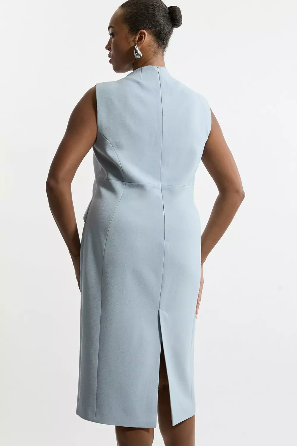 Powder blue pencil dress best sale